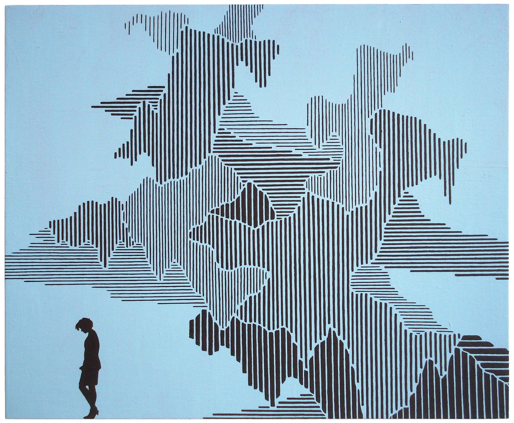 Hendrik Krawen, Zanz 5, 2011, Oil on plywood, 39 x 47 cm